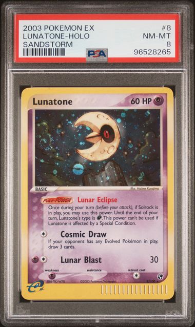 Lunatone 8 100 EX Sandstorm PSA 8 96528265 Discount