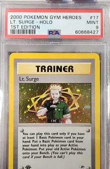 Lt. Surge 17 132 Gym Heroes 1st Edition PSA 9 60668427 Online now