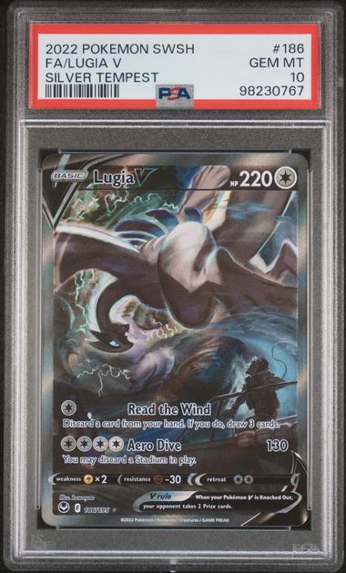 Lugia V 186 195 Sword & Shield: Silver Tempest PSA 10 98230767 Online Hot Sale