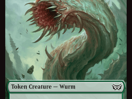 Wurm (0019)    Manifest Double-Sided Token [Duskmourn: House of Horror Commander Tokens] Sale