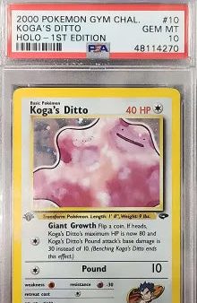 Koga s Ditto 10 132 Gym Challenge 1st Edition PSA 10 48114270 Hot on Sale