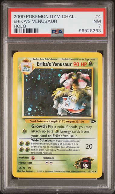 Erika s Venusaur 4 132 Gym Challenge Unlimited PSA 7 96528263 Fashion