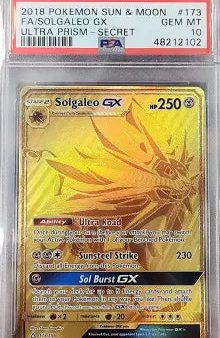 Solgaleo GX 173 156 Sun & Moon: Ultra Prism PSA 10 48212102 Online Sale